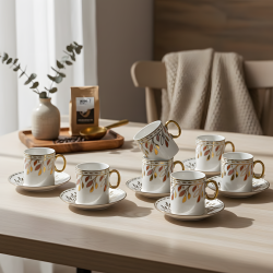 Porcelain Mug Set - 12 Pcs